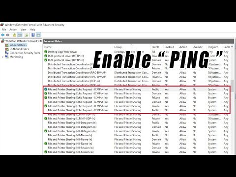 enable ping on windows 10